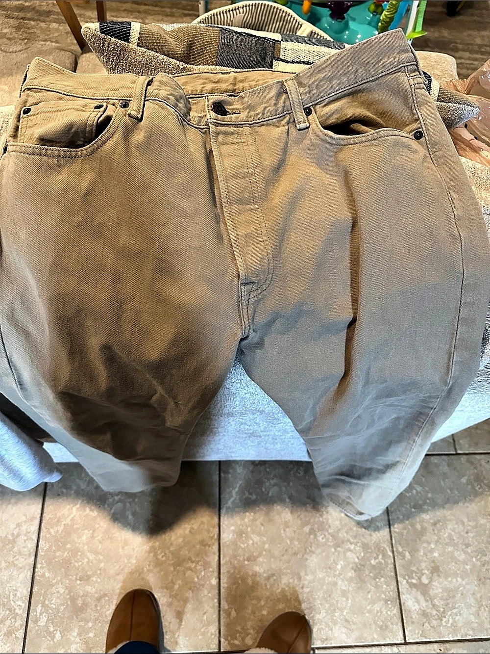 Levi's 501 Original Fit Jeans Men's Brown Chino Pants